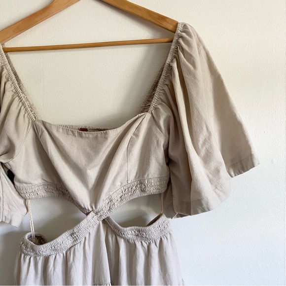 Free People Cross Of Sunlight Mini Dress in Pebbles - Picture 5 of 8